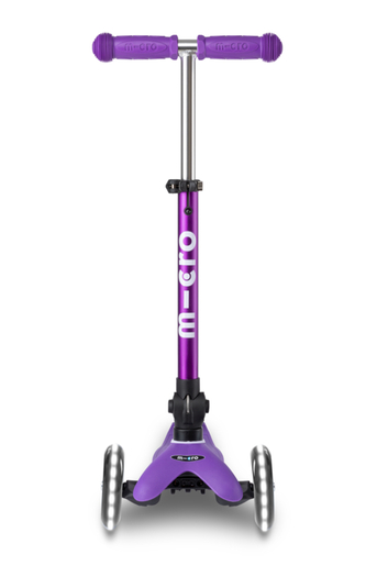 Mini Micro Deluxe Foldable LED Purple romobil