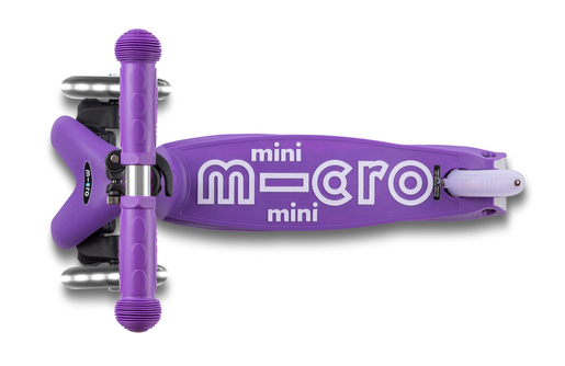Mini Micro Deluxe Foldable LED Purple romobil