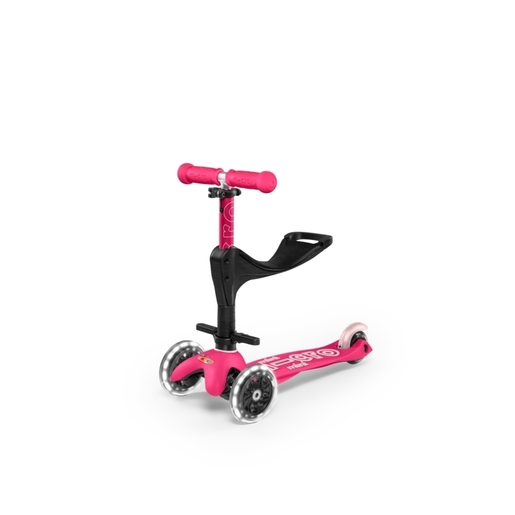 Mini Micro 3u1 romobil Deluxe Plus LED Pink