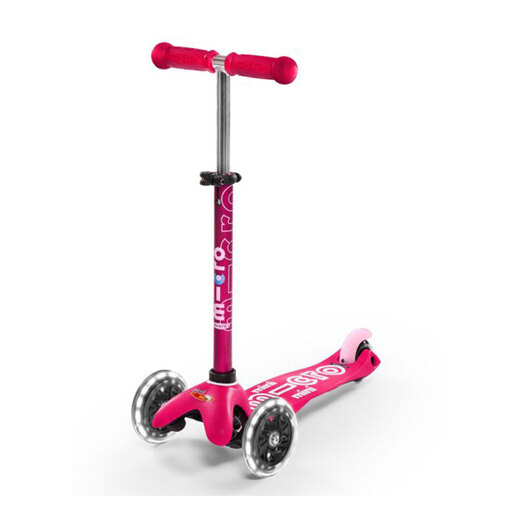 Mini Micro Deluxe Pink LED romobil