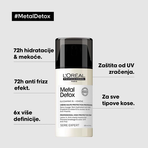 L'oreal-Professionnel Paris SE Metal Detox Leave In krema za kosu LP161153, 100 ml