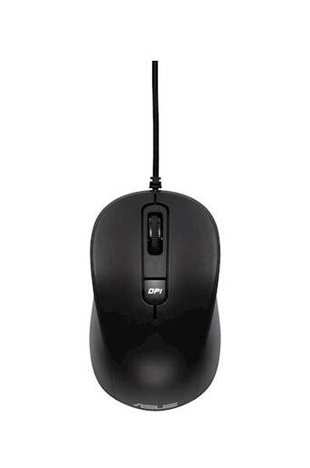 ASUS miš MU101C Blue Ray, žični, tih, crni