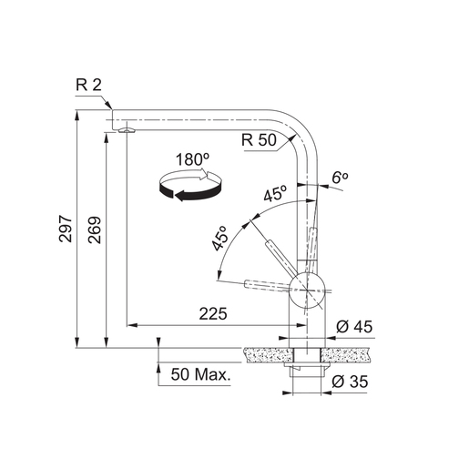 Franke česma Atlas Neo Doccia Window - inox