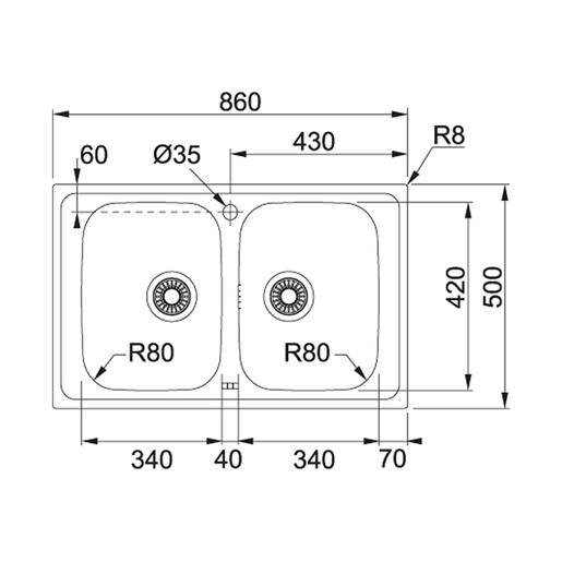 Franke sudoper SKX 620