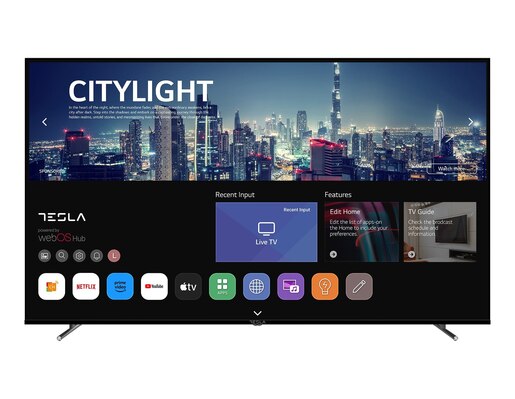 TESLA LED televizor 75E645BUW, 4K Ultra HD, Smart TV, WebOS, ThinQ AI, Dolby Audio, Magic Remote, Crni