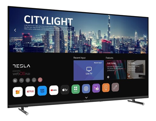 TESLA LED televizor 43E645BUW, 4K Ultra HD, Smart TV, WebOS, ThinQ AI, Dolby Audio, Magic Remote, Crni