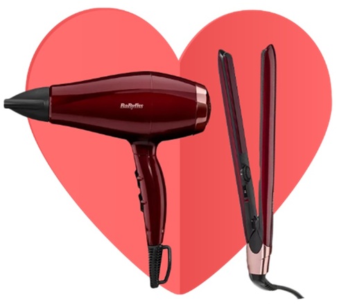 BaByliss Love SET Inspired: Pegla za kosu ST212PE Inspired Styler 235, 24mm + Fen za kosu 5912PE Power Dry 2100W Inspired
