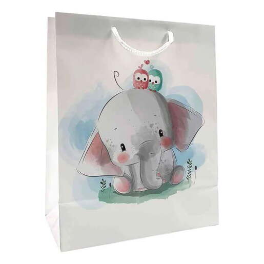 DUK15730 UKRASNA KESA LARGE BABY ELEPHANT 26X32X12 CM