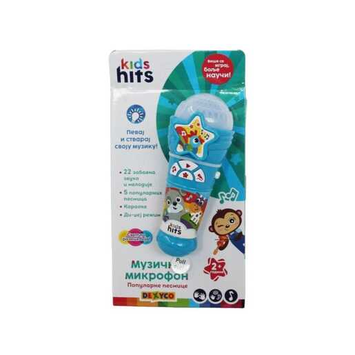 KIDS HITS Lightshow mikrofon popularnih pjesama SRB KH16003
