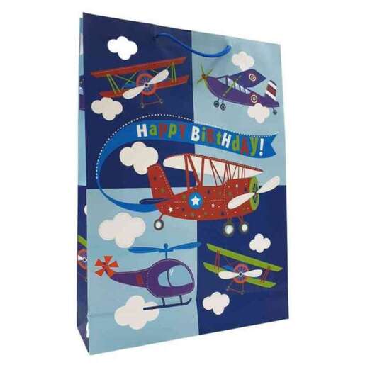 DUK15556 UKRASNA KESA JUMBO BIRTHDAY PLANES 33X45X10 CM