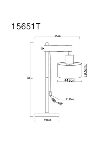 GLOBO stolna lampa RIELLY 15651T