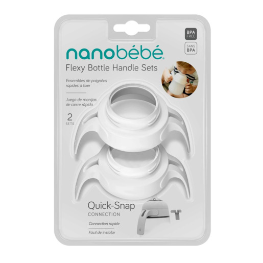 Nanobébé® ručkice za Flexy flašice, 2 kom, Bijela