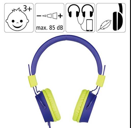 HAMA slušalice dječije HED8100B žične plave