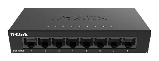 D-LINK Switch 8-Port Gigabit Unmanaged Desktop  DGS-108GL