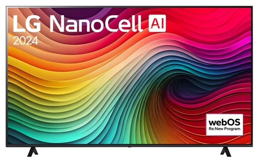 LG NanoCell televizor 75NANO81T3A, 4K Ultra HD,  Smart TV, WebOS 24, α5 AI Processor 4K Gen7, Magični daljinski, Crni **MODEL 2024**