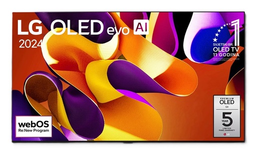 LG OLED televizor OLED77G42LW, 4K Ultra HD, Smart TV, webOS, α11 AI Processor 4K, 120Hz Native, Magični daljinski