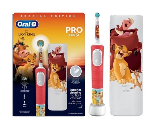 Oral-B četkica za zube D103 VITALITY LION KING + TRAVEL CASE