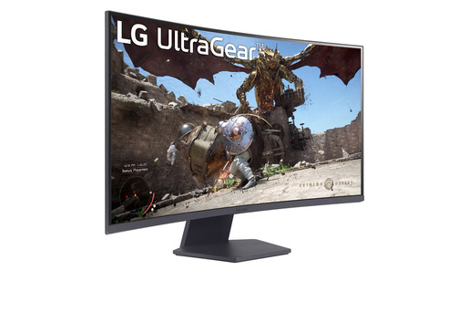 LG monitor UltraGear 32GS60QC-B gaming zakrivljeni, 32, QHD, VA, 300 cd/m2, AMD FreeSync, HDR10, Black Stabilizer, DP, HDMI, 180Hz, 1ms