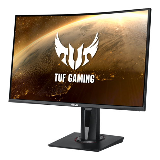 ASUS monitor TUF VG27VQ gaming zakrivljeni, FULL HD 1920x1080, 27 VA, 400 cd/m2, AMD FreeSync Premium, DP, HDMI, PIVOT, 165Hz, 1ms