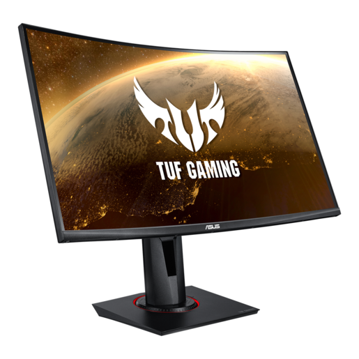 ASUS monitor TUF VG27VQ gaming zakrivljeni, FULL HD 1920x1080, 27 VA, 400 cd/m2, AMD FreeSync Premium, DP, HDMI, PIVOT, 165Hz, 1ms