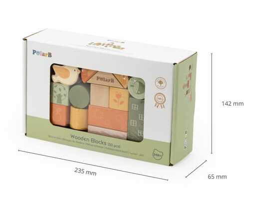 VIGA drveni blokovi 50kom - zelena šuma 44230