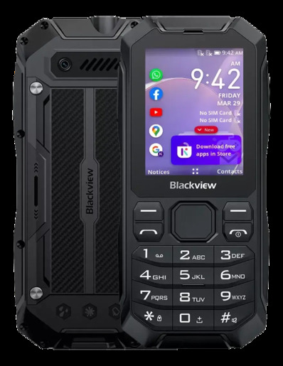 Blackview N1000 mobitel, Black, rugged