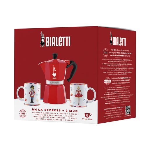 Bialetti set Moka Expres + 2 šoljice Orašar