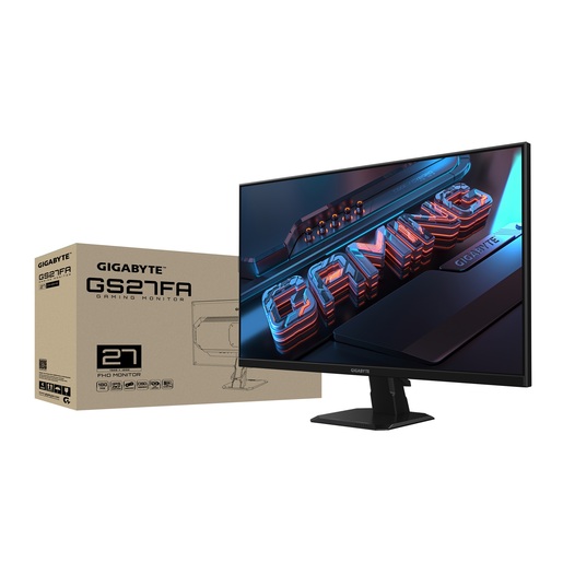 GIGABYTE monitor GS27FA gaming, 27, FullHD, IPS, 300 cd/m2, AMD FreeSync, HDR Ready, DP, HDMI, 180Hz, 1ms