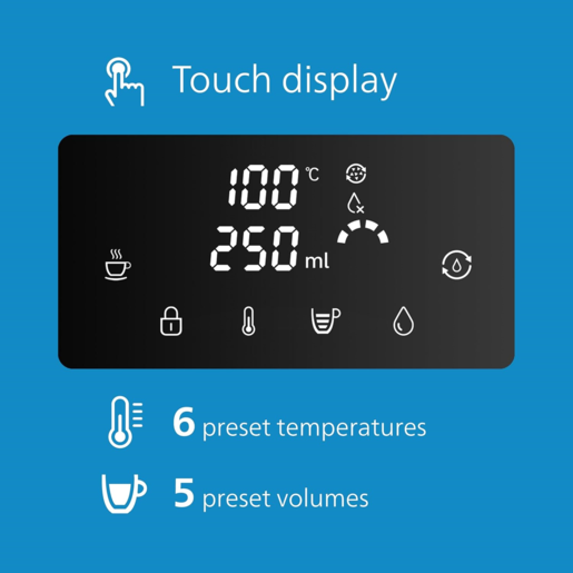 PHILIPS instant aparat za filtriranje i grijanje vode  ADD5910M/10 - Brzo filtriranje, Toplomjer, Bez BPA, Zaštita od kamenca