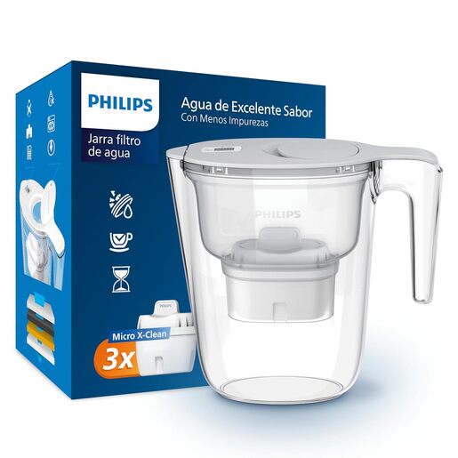 PHILIPS bokal za filtriranje vode AWP2933WHT3/31 - 2.6L, bijela, fliptop, 3 filtera