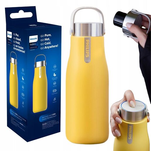 PHILIPS boca za vodu GoZero Smart UV AWP2788YL/10, UV dezinfekcija, 0,59 l, žuta