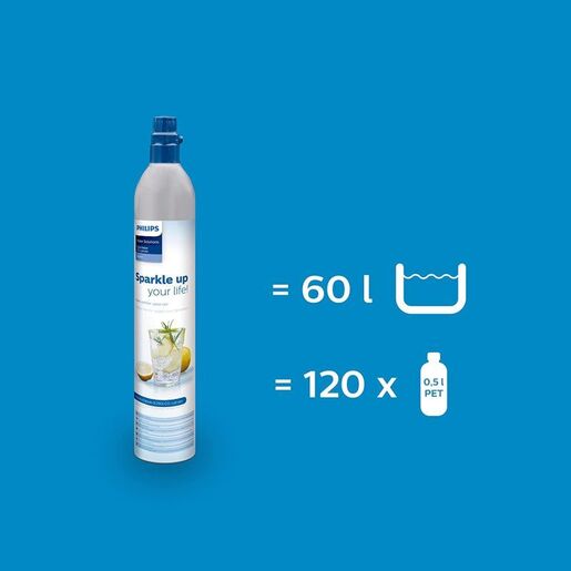 PHILIPS CO2 Cilinder za soda vodu ADD913/10 - 1L, Izdržljiv, Jednostavan za korištenje