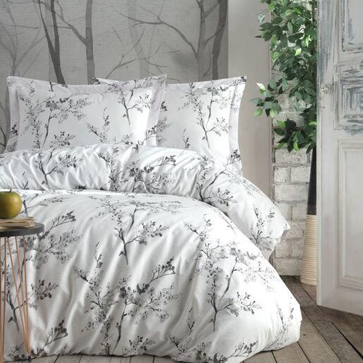 Chicory bijela pamučna posteljina set 200x220cm