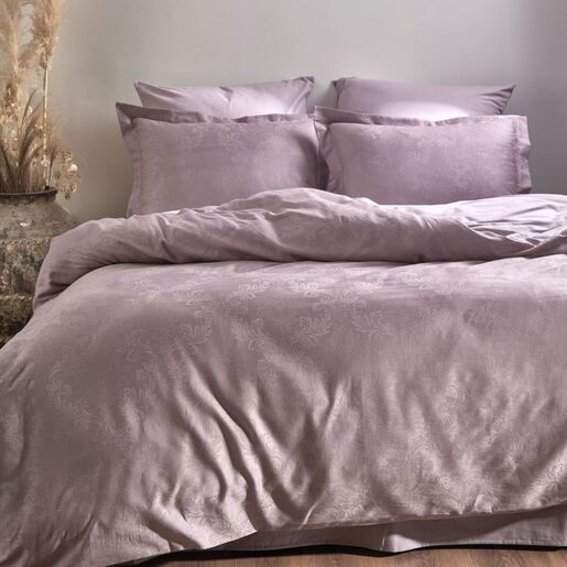 Hoten Jacquard saten posteljina set 200x220cm, prirodna roza