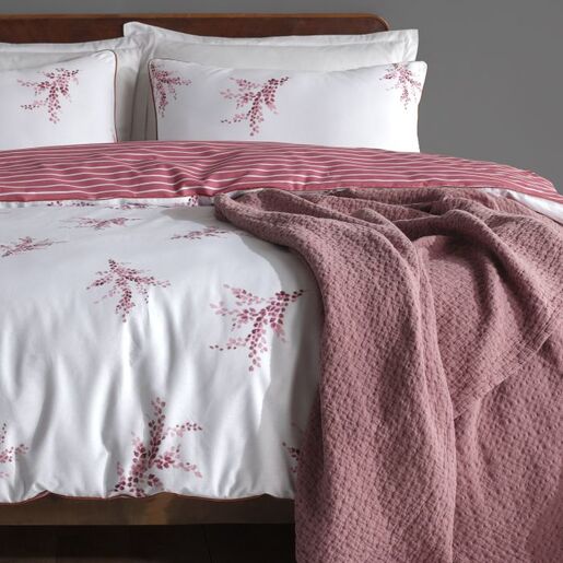 Limasso Meltem roza pamučna navlaka za jorgan 1400x200cm