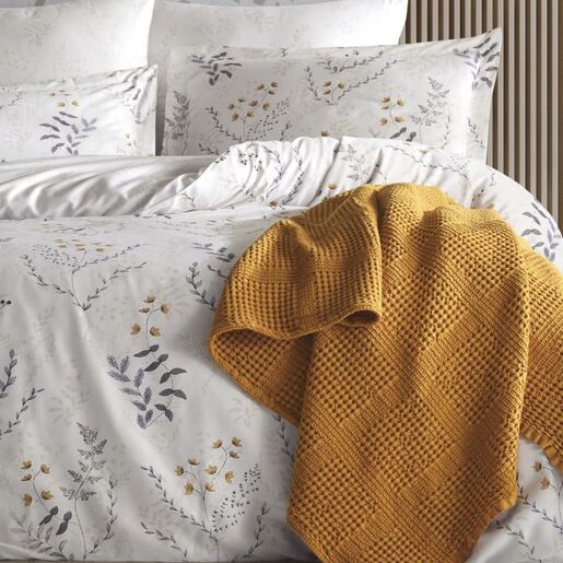 Limasso Aqua žuta pamučna navlaka za jorgan 140x200cm