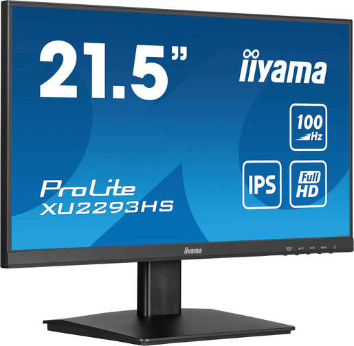 IIYAMA monitor XU2293HS-B6, 22, FullHD, IPS, 300 cd/m2, Adaptive Sync, HDMI, DP, 100 Hz, 1ms