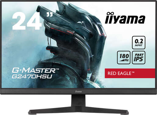 IIYAMA Red Eagle G-master monitor G2470HSU-B6 gaming, 24, FullHD, IPS, 300 cd/m2, Adaptive Sync, DP, HDMI, 180Hz, 0.2ms