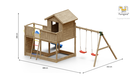 Fungoo drveno dječje igralište GALAXY L set