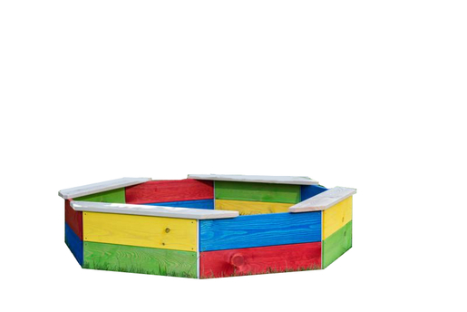 Drveni pješčanik - šareni