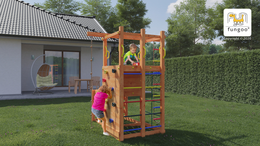Fungoo drveno dječje igralište CLIMBING STAR 1, set