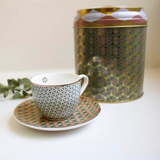 Images d'Orient Limena kutija šoljicom i tanjirićem za kafu Opera, set od 2