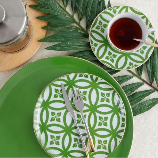 Porland  Morocco šoljica i tabak za čaj, zelena