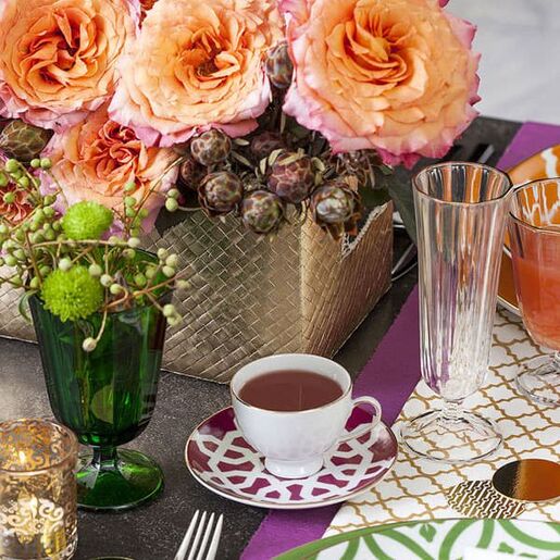 Porland  Morocco šoljica i tabak za kafu, crvena