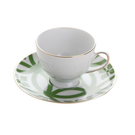 Porland  Morocco šoljica i tabak za kafu, zelena