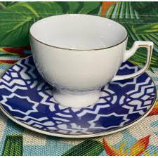 Porland  Morocco šoljica i tabak za čaj, plava