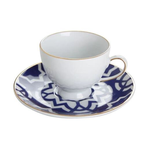 Porland  Morocco šoljica i tabak za kafu, tamnoplava