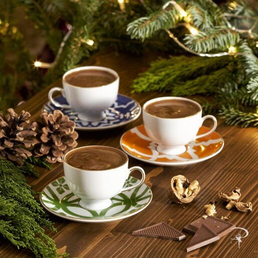 Porland  Morocco šoljica i tabak za kafu, tamnoplava