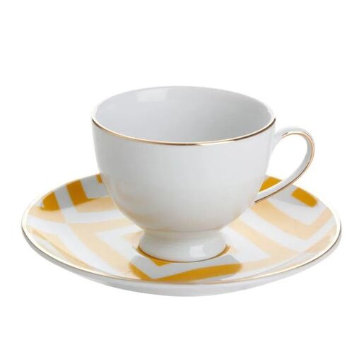 Porland  Morocco šoljica i tabak za kafu, žuta