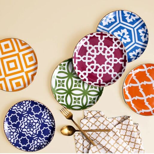 Porland  Morocco plitki tanjir 17 cm, narandžasta